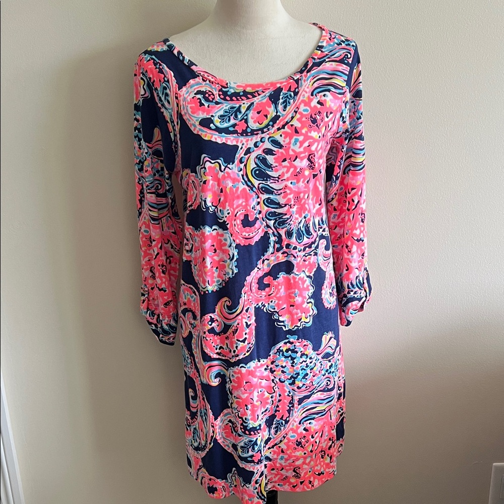 Lilly Pulitzer Pink and Blue Paisley Dress
